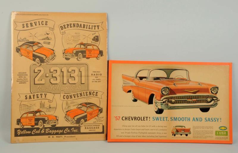 Appraisal: Lot Of Automotive Related Signs This lot includes a Chevy