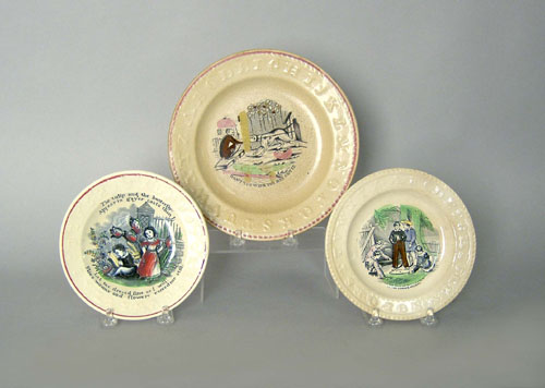 Appraisal: Three Staffordshire ABC plates th c dia dia and dia