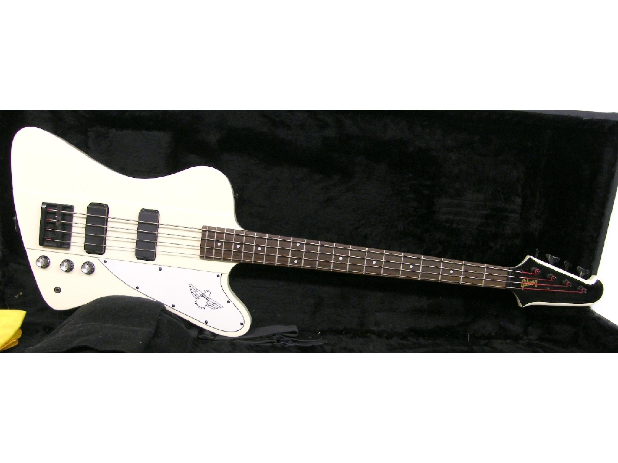 Appraisal: Epiphone Thunderbird bass guitar made in Korea white finish hairline