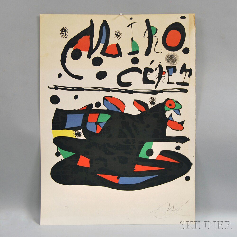 Appraisal: Joan Mir Spanish - Miro Ceret Numbered and signed Miro