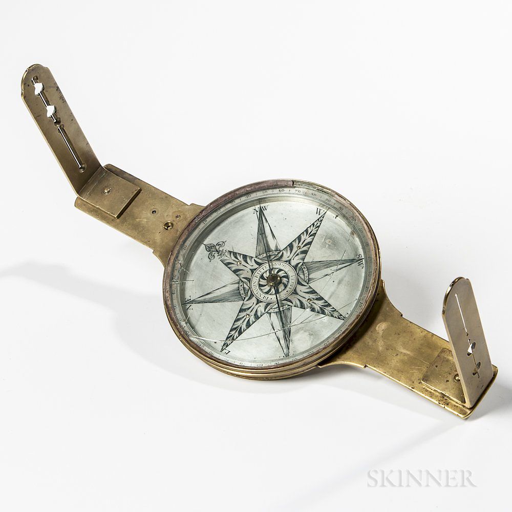 Appraisal: Benjamin Rittenhouse Surveyor's Compass Benjamin Rittenhouse Surveyor's Compass c -in