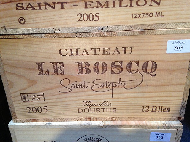 Appraisal: A CASE BOTTS CH LE BOSCQ SAINT ESTEPHE