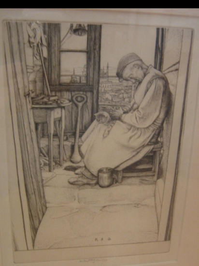 Appraisal: ENGLISH PRINTMAKERS Collection of approximately drypoints and etchings Mainly early