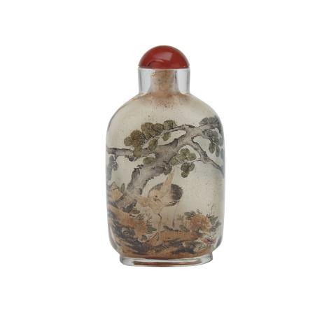 Appraisal: Ye Zongsan Late Qing Dynasty INTERIOR PAINTED GLASS SNUFF BOTTLE