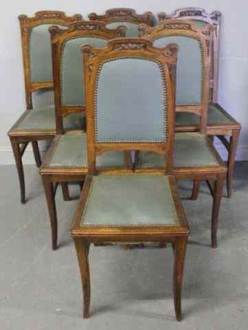 Appraisal: Set of Art Nouveau Dining Chairs From a Bronxville NY