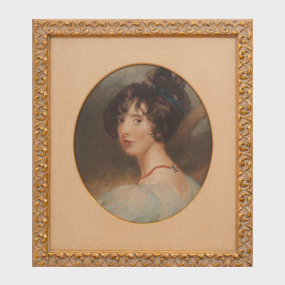 Appraisal: After Thomas Lawrence - Portrait of Mary Lamb Watercolor on