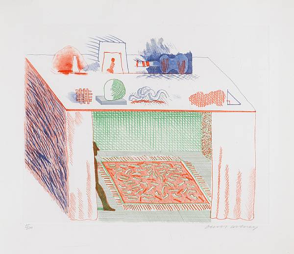 Appraisal: David Hockney British born In a Chiaroscuro from The Blue