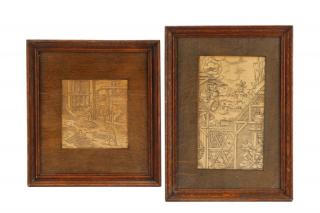 Appraisal: Two Continental Gothic Woodcuts th Century Collection of two Continental