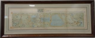 Appraisal: Two colored lithograph maps of Central Park and showing the