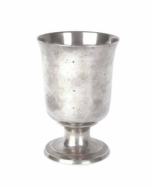 Appraisal: New York pewter chalice ca bearing the touch of Boardman