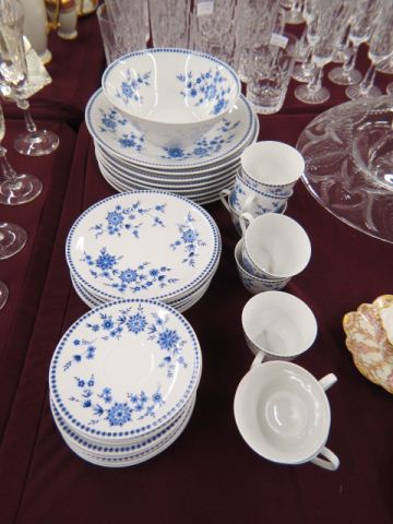 Appraisal: pc Bavarian Porcelain Dinner Service for blue floral with serving