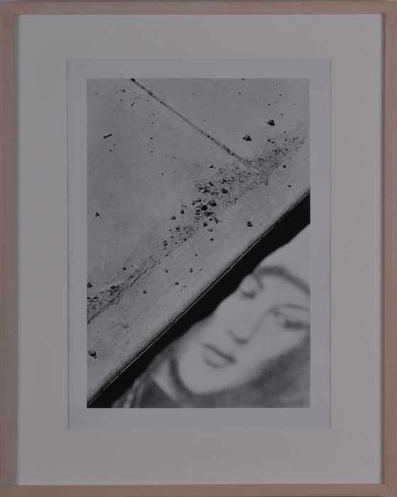 Appraisal: RAY METZKER b FACE IN REFLECTION Gelatin silver print x