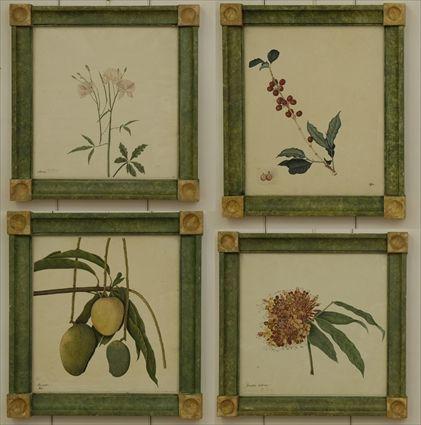 Appraisal: Group of Sixteen Framed Floral Prints