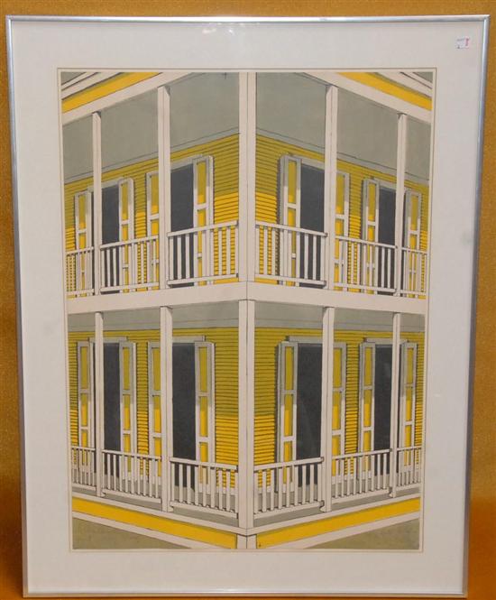 Appraisal: EMILIO SANCHEZ - Color lithograph La Casa Amarilla Singed proof