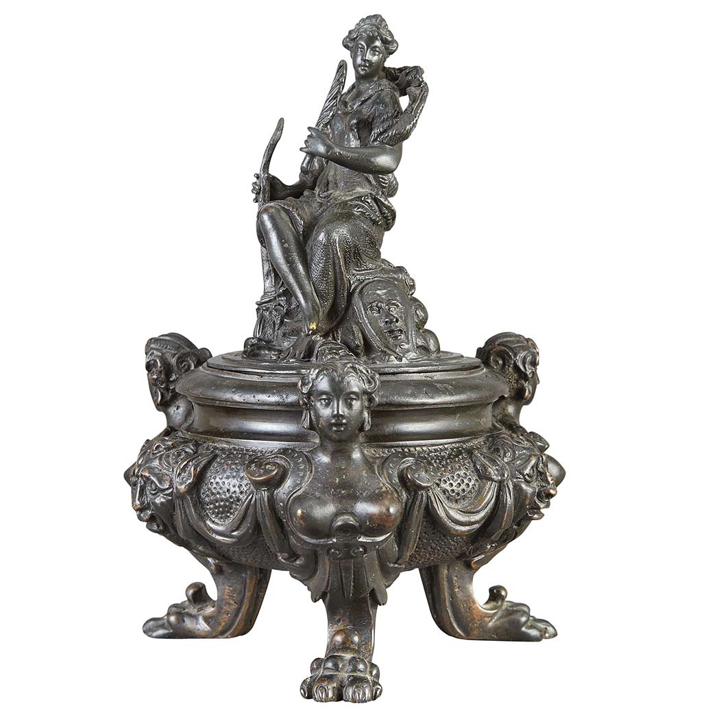 Appraisal: Italian Bronze Inkwell In the style of Niccolo Roccatagliata late