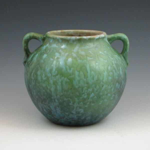 Appraisal: Roseville Earlam - '' handled vase Unmarked Excellent with darkened