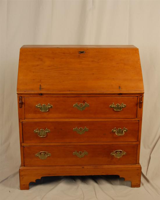 Appraisal: An th C Dimunitive Slant-front Desk of cherry with white