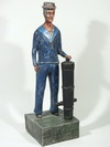 Appraisal: SCULPTURE - Contemporary painted wood carving of a sailor standing