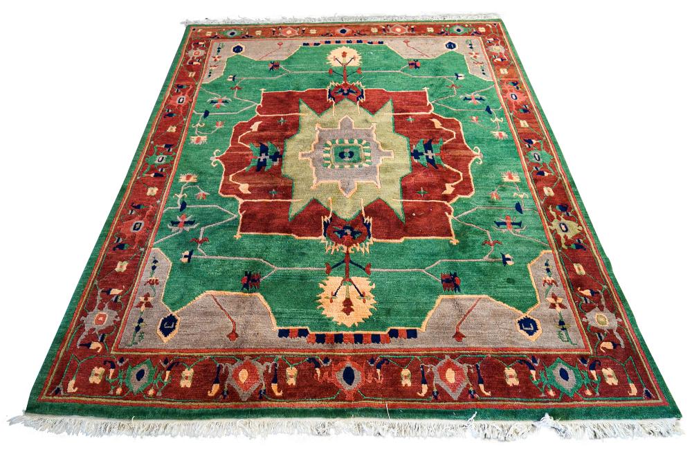 Appraisal: CONTEMPORARY PERSIAN-STYLE WOOL RUGTibet hand-knotted Condition good with few signs