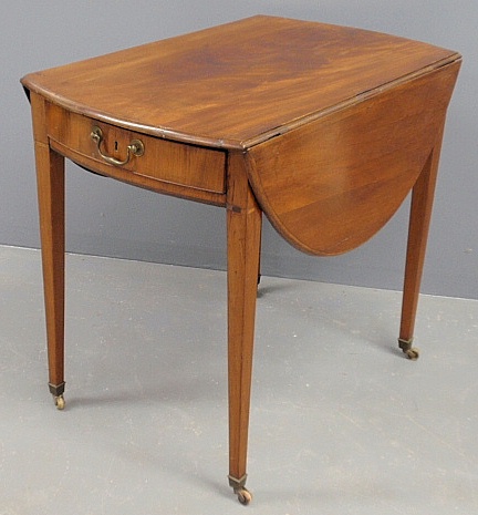 Appraisal: - Georgian mahogany Pembroke table c with drop leaves single