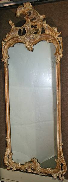 Appraisal: A Baroque style painted mirror