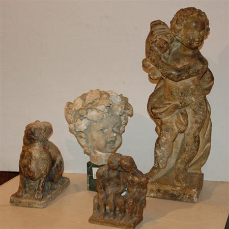 Appraisal: Group of Ten Composition and Metal Figures Estimate -