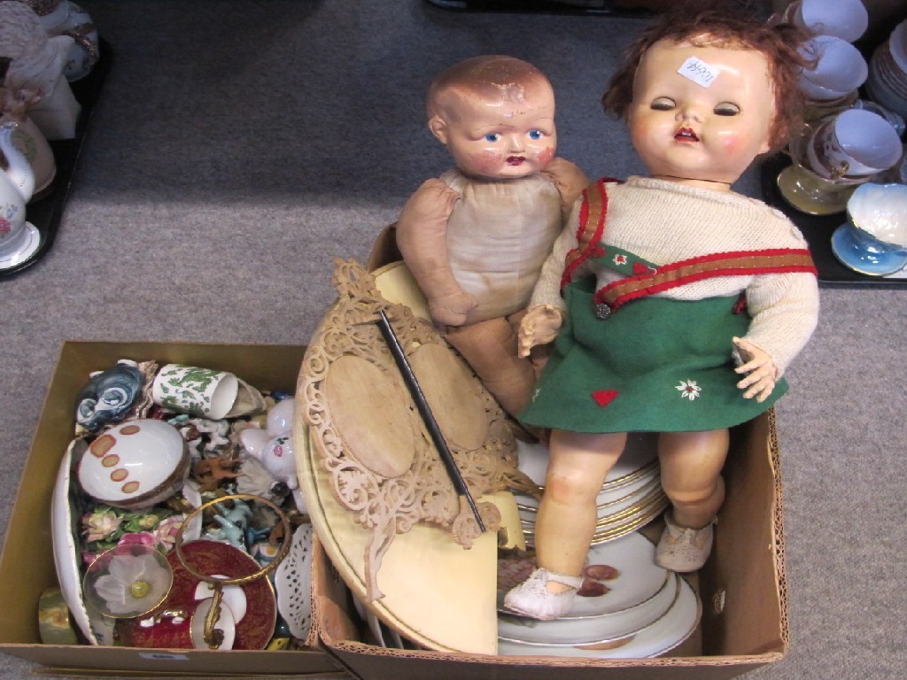 Appraisal: Various ceramics and glass two dolls etc