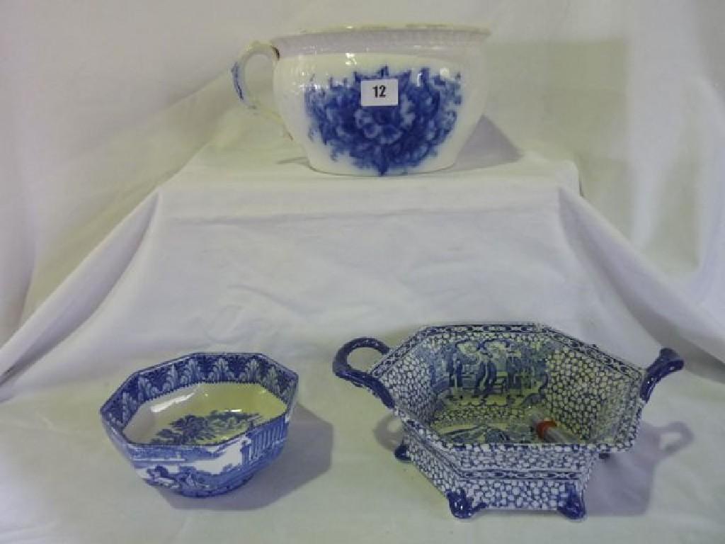 Appraisal: A selection of blue and white china comprising an Adams