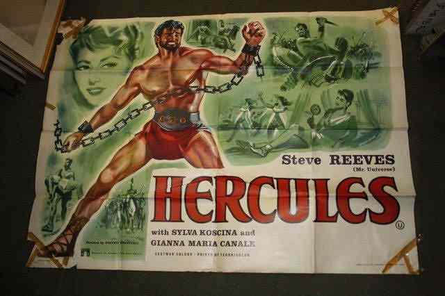 Appraisal: HERCULES Warner Brothers adventure starring Steve Reeves British quad x