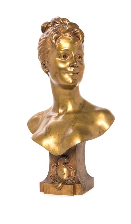 Appraisal: Sale Lot A French Gilt Bronze Bust emile pinedo -