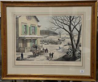 Appraisal: Lithograph Winter Scene in the Country published by J Kelly