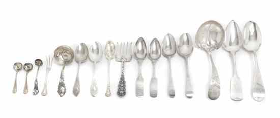 Appraisal: Sixteen Miscellaneous Silver Flatware Articles comprising various makers and patterns