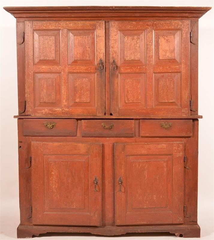 Appraisal: Late th C PA Blind Door Dutch Cupboard Late th