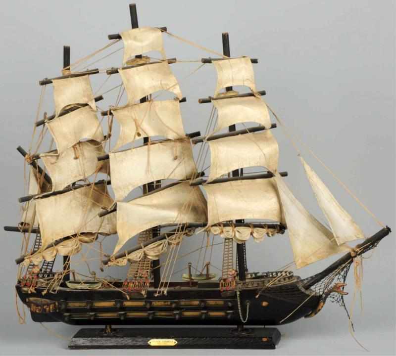 Appraisal: Wooden Ship with Sails Condition Excellent Size - L