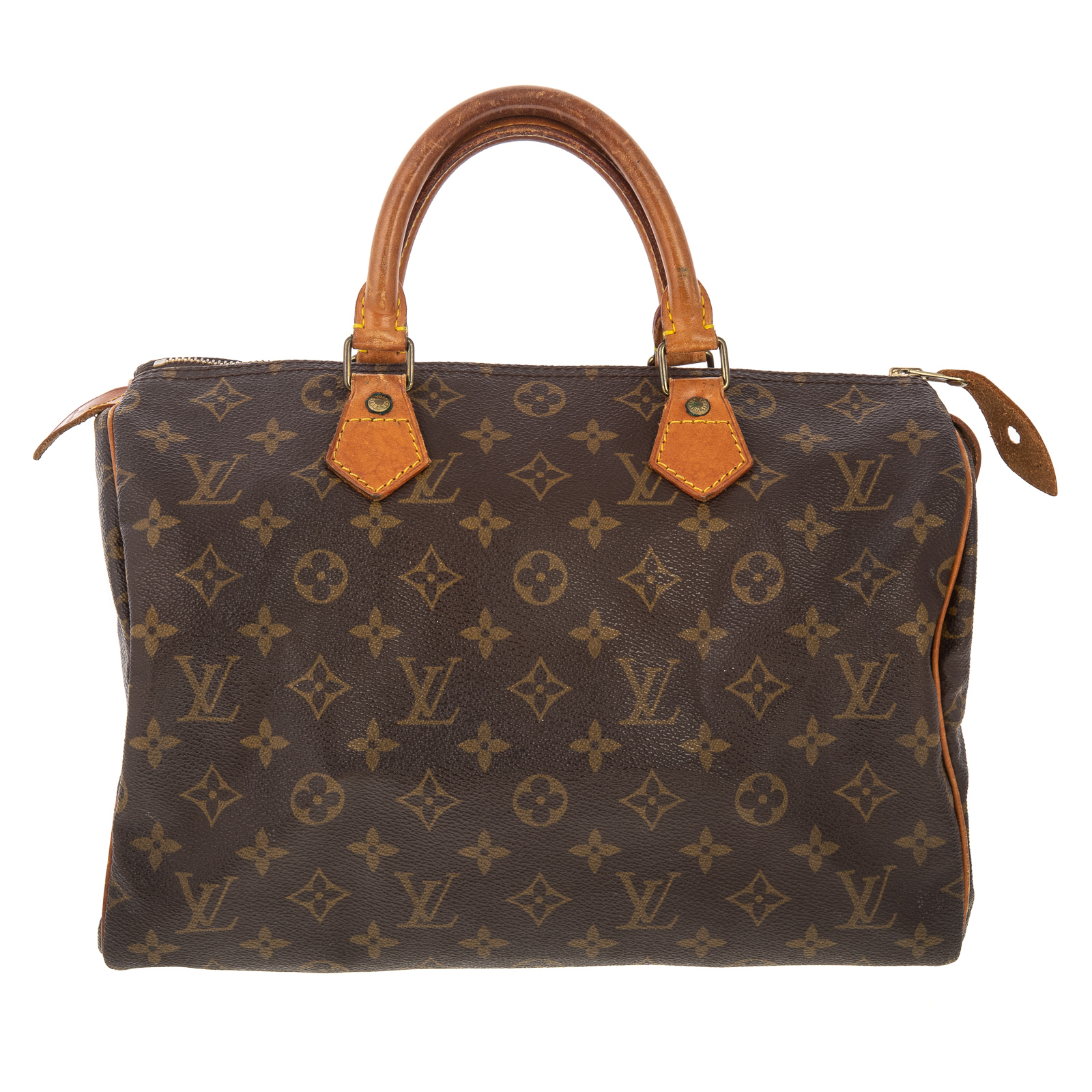 Appraisal: A LOUIS VUITTON MONOGRAM SPEEDY A brown and tan Monogram