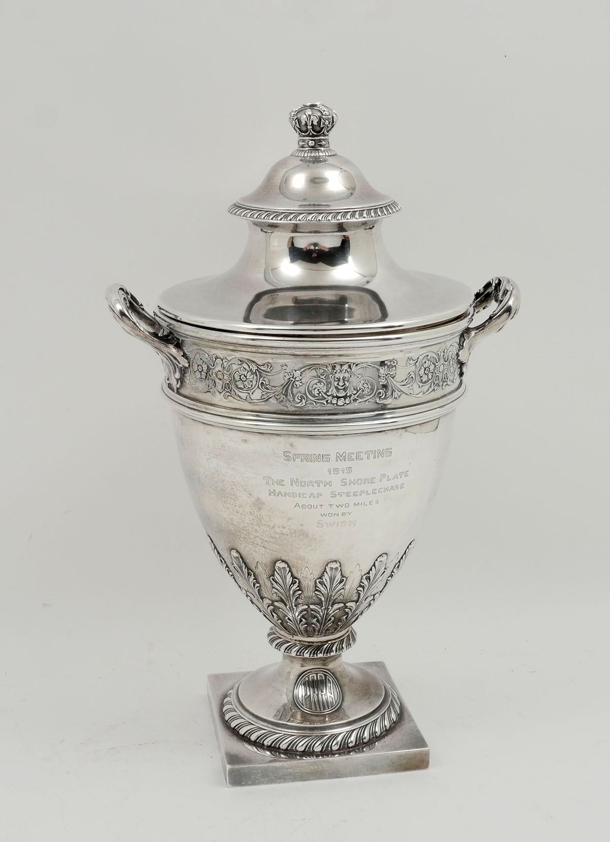 Appraisal: STEEPLECHASE STERLING SILVER TROPHY WON BY TOMMY HITCHCOCK'S ''SWISH'' Approx