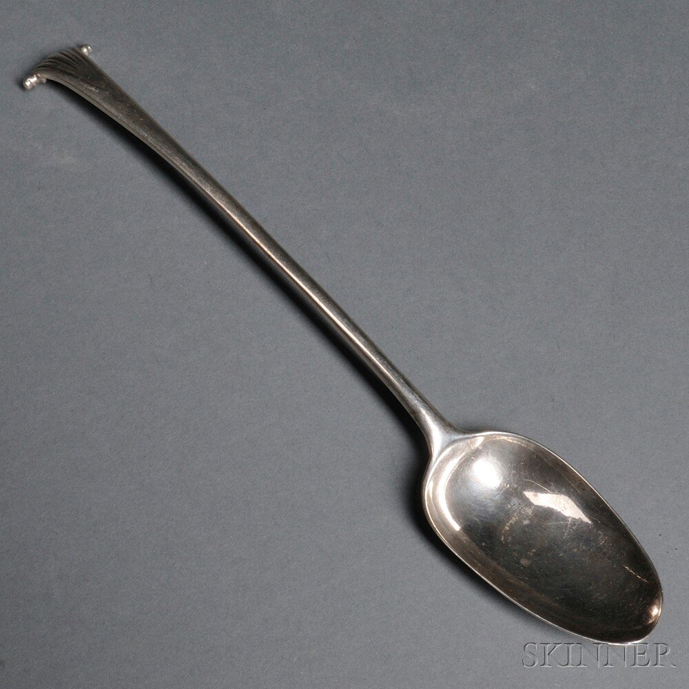 Appraisal: George II Onslow Sterling Silver Stuffing Spoon London - illegible