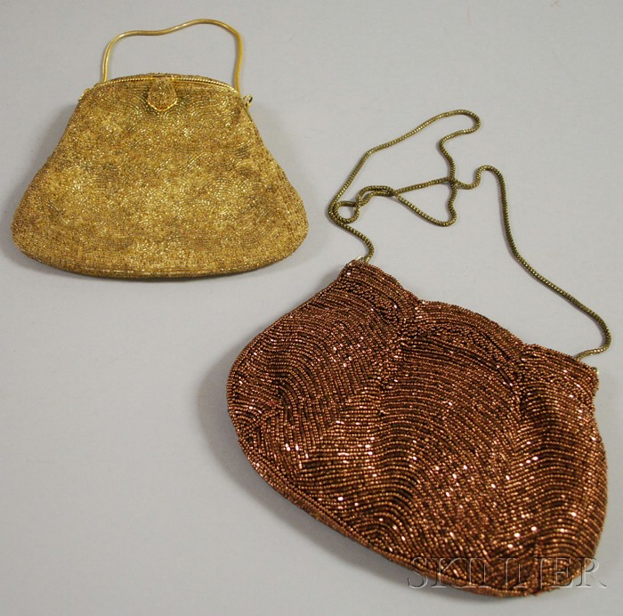 Appraisal: Two Vintage Beaded Handbags Delill and Sarn