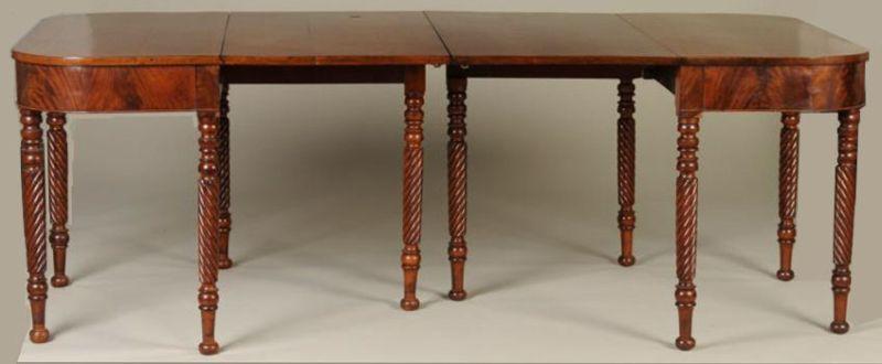 Appraisal: New York Late Federal Dining Table Description Circa Mahogany veneered