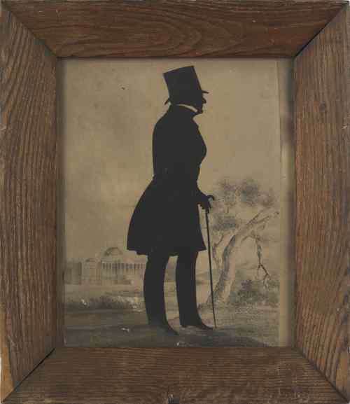 Appraisal: Hollowcut silhouette of Thomas Willing - x together with another