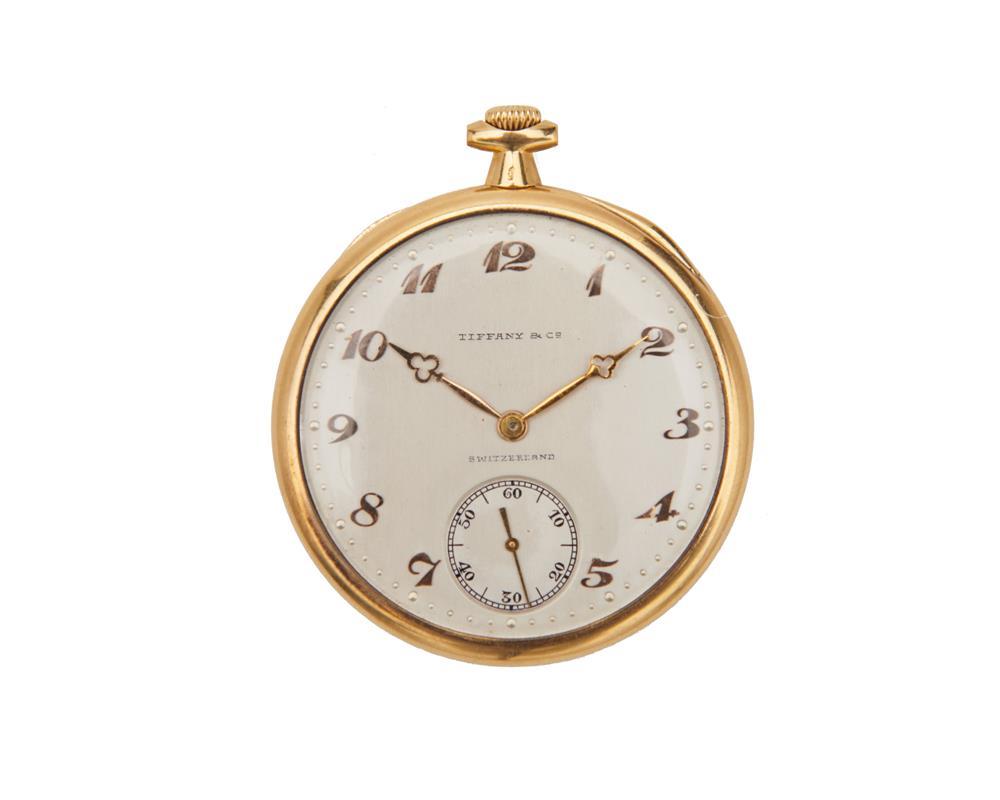 Appraisal: PATEK PHILIPPE and TIFFANY CO K Gold Open Face Pocketwatch