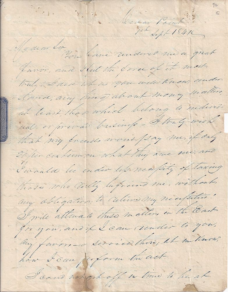 Appraisal: A REPUBLIC OF TEXAS MANUSCRIPT SAM HOUSTON SIGNED LETTER TO