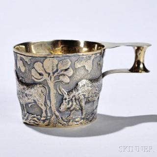 Appraisal: Edward VII Sterling Silver-gilt Reproduction Vapheio Cup Chester - George