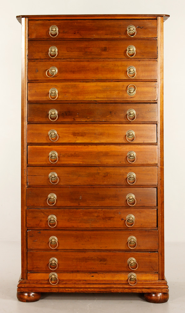 Appraisal: - th C Victorian Tall Chest th century Victorian tall