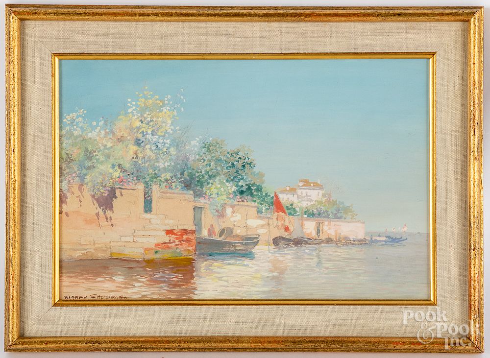 Appraisal: Warren Sheppard Italianate coastal scene Warren Sheppard American - mixed