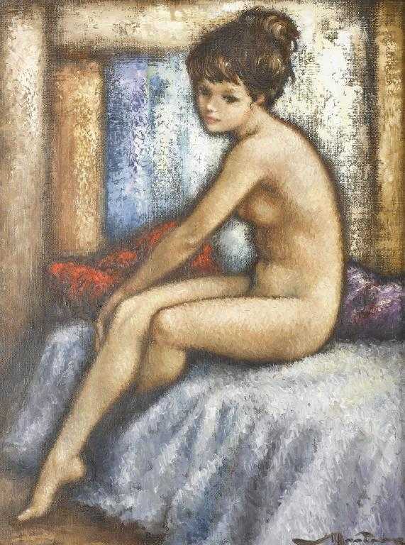 Appraisal: PIERRE MANZONE - JEUNE FILLE NUE indistinctly signed x cm