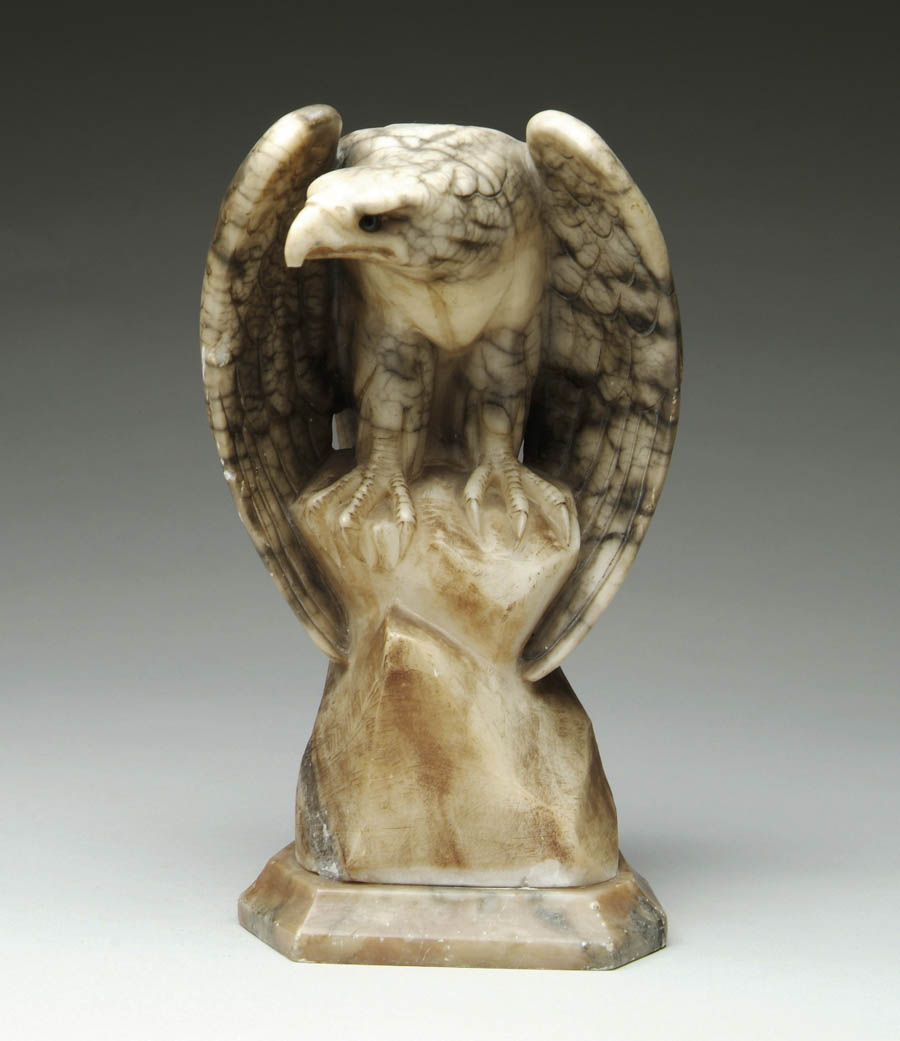 Appraisal: MARBLE EAGLE Beautiful figure of an American eagle is carved