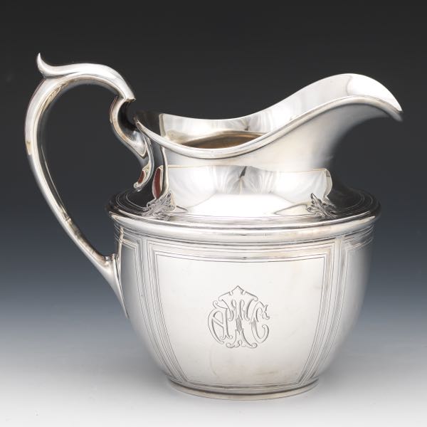 Appraisal: DURGIN STERLING WATER PITCHER RETAILED BY GROGAN x x Durgin