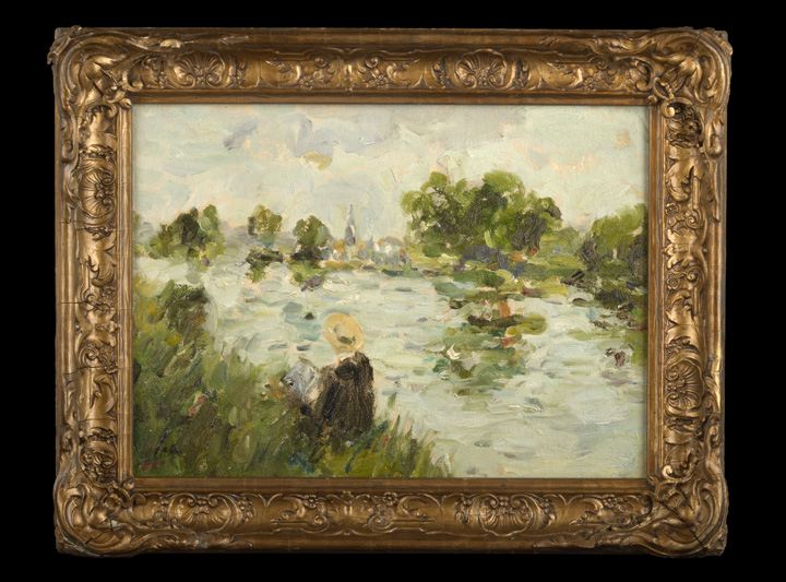 Appraisal: Gabriel Spat French American - View of the River Oise