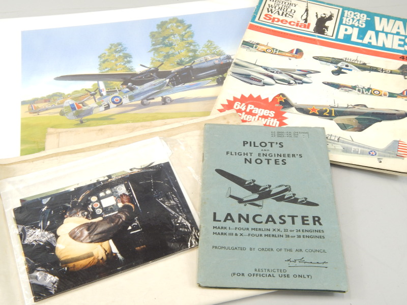 Appraisal: Military related ephemera to include a Lancaster pilot and flight